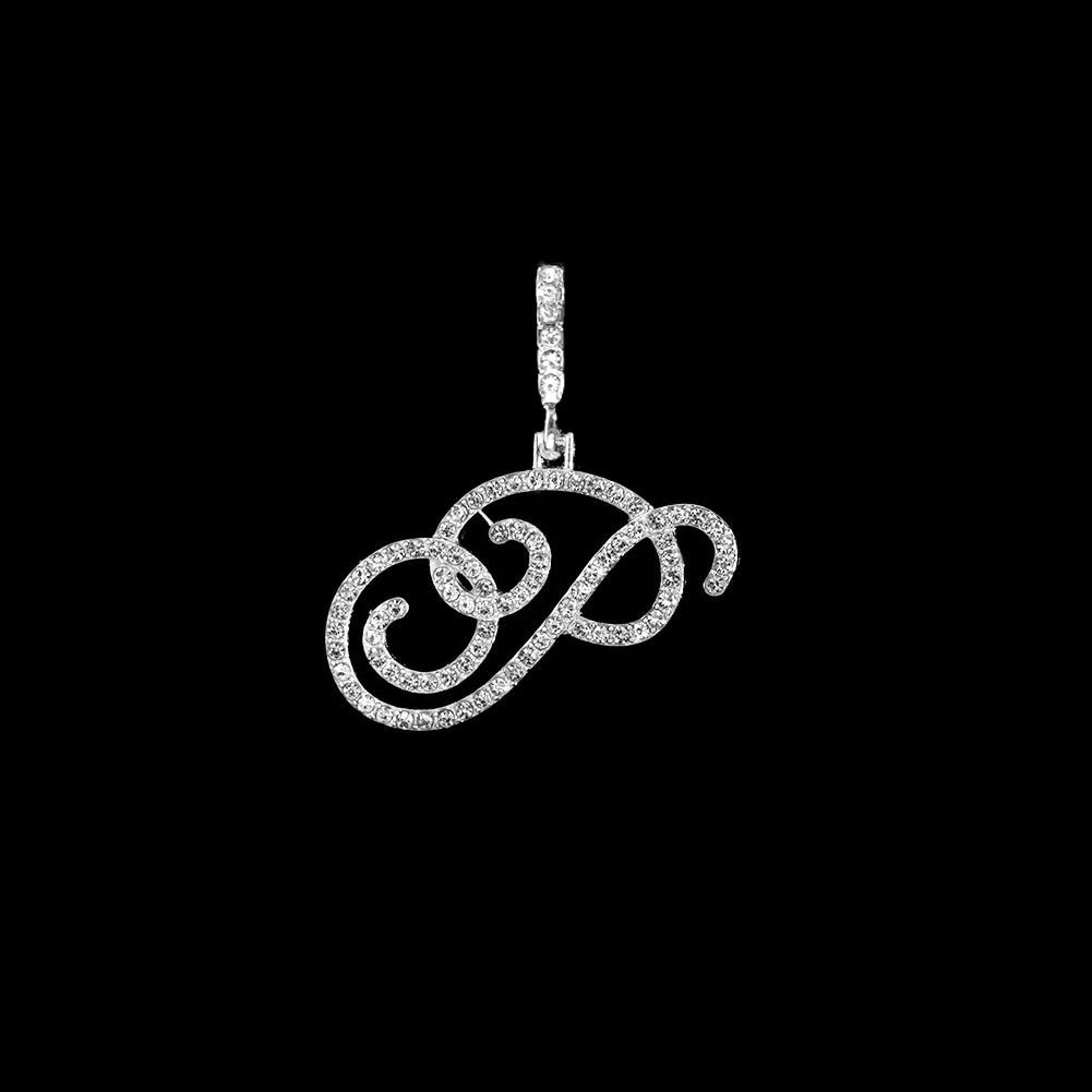 Crystal Initial Letter Necklace