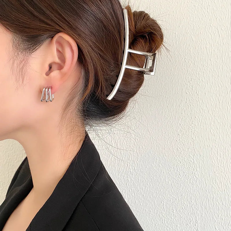 Geometric Metal Hair Claw