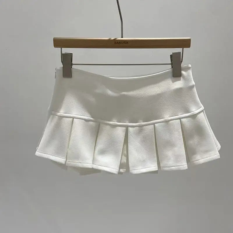 Sexy Mini Skirt Women New Summer Black Fashion Zipper Partywear Casual Slim Pleated Skirt Elegant Versatile Sexy Female Skirt