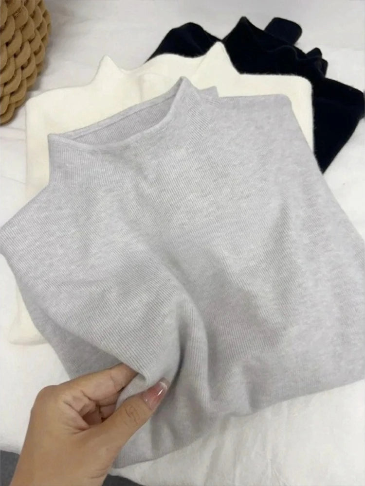 Vintage Slim Turtleneck Knit Pullover