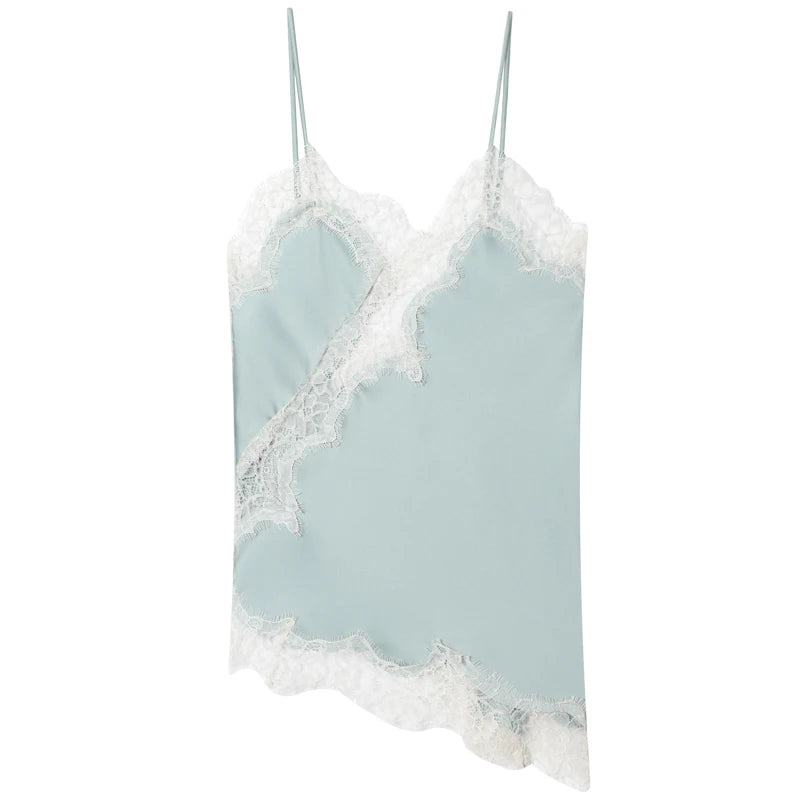 Satin Lace Backless Cami