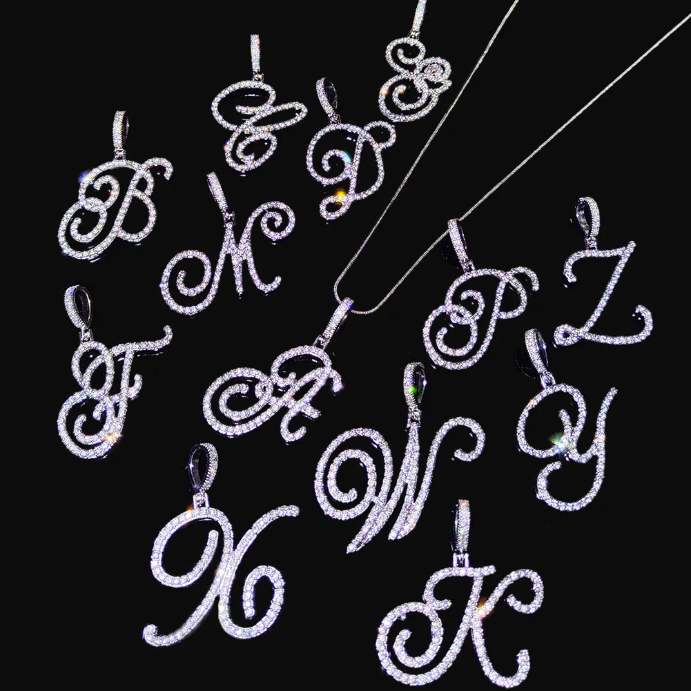 Crystal Initial Letter Necklace