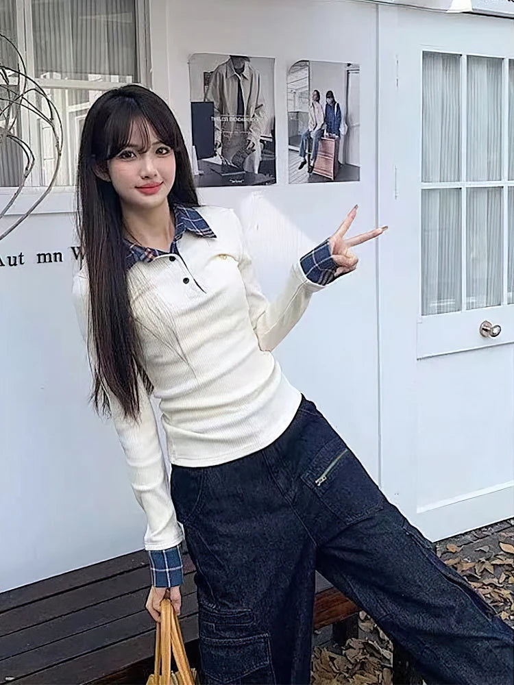 Plaid Polo Set Top