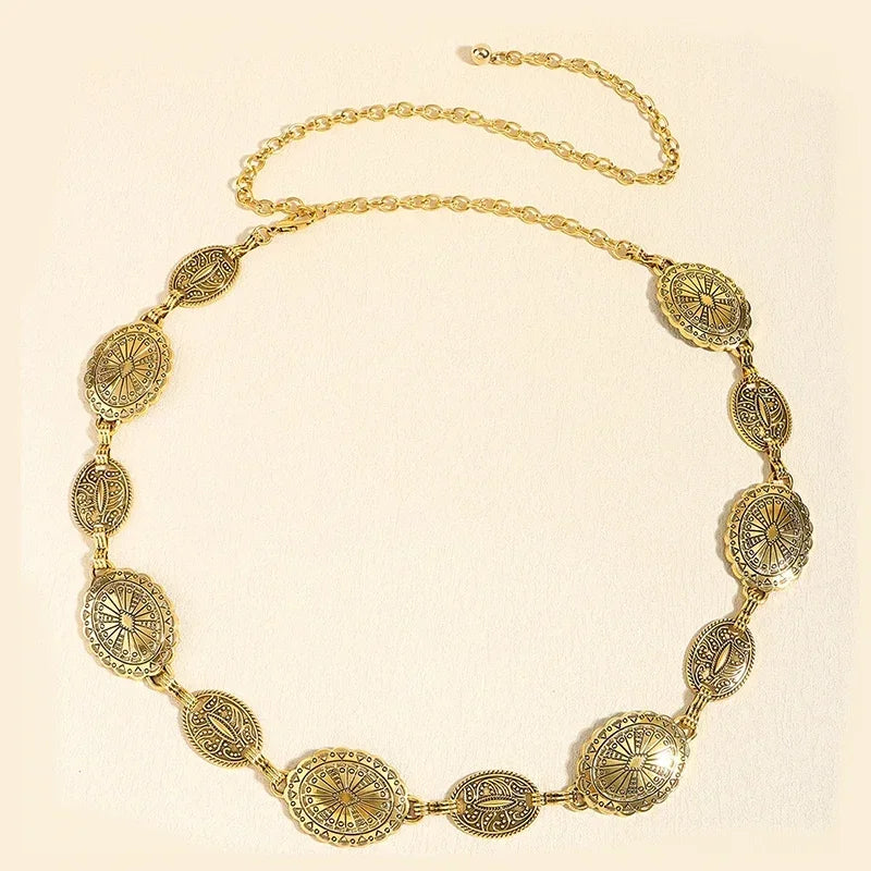 Carved Circle Waist Chain