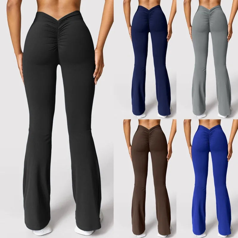 V-Back Flare Leggings