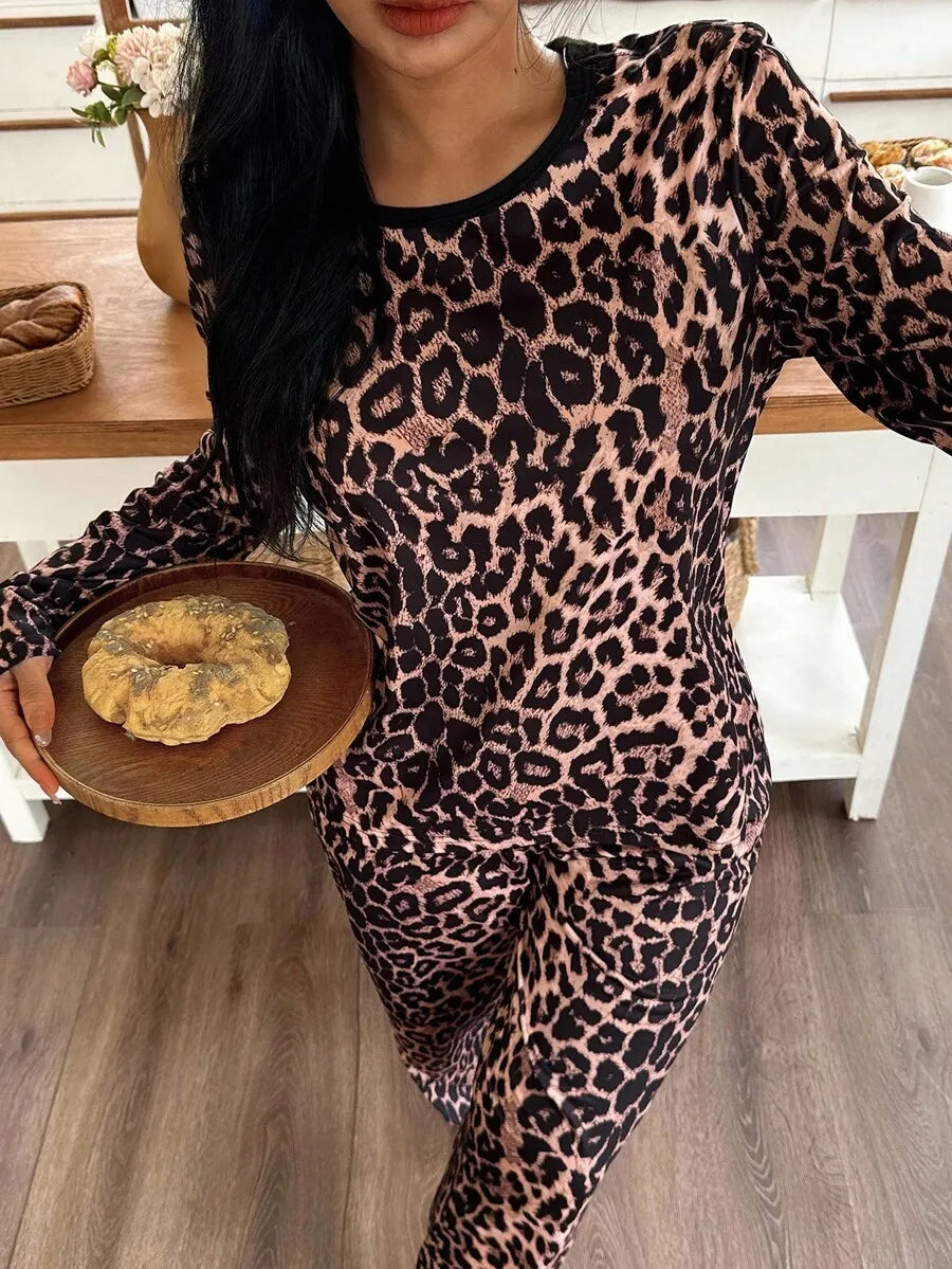 Leopard Long Sleeve PJ Set