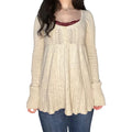 Y2K Babydoll Square-Neck Knit Pullover