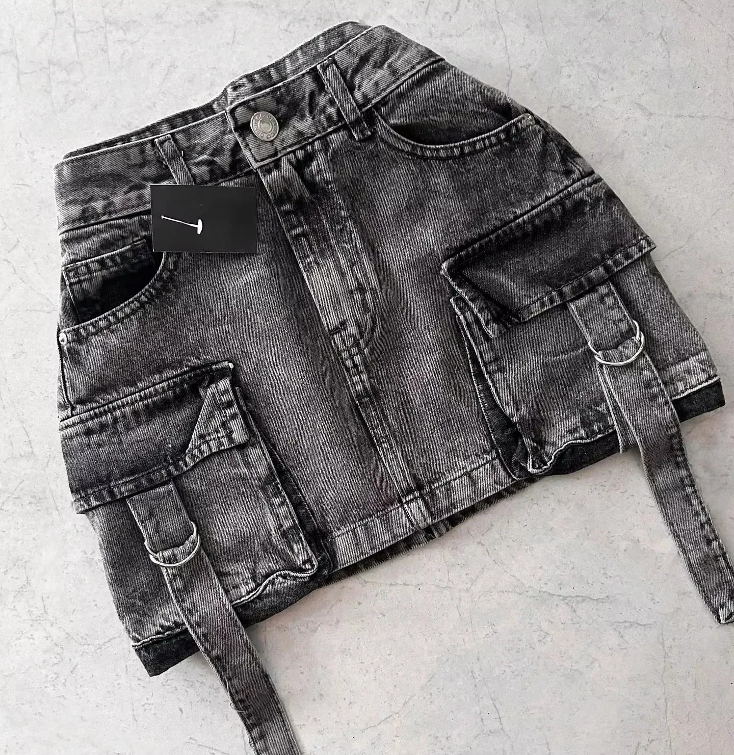 Saint Ivy Y2K Light Blue Kawaii Micro Denim Skirt