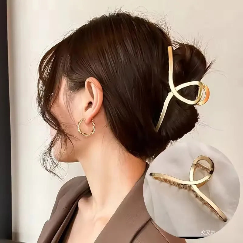 Geometric Metal Hair Claw