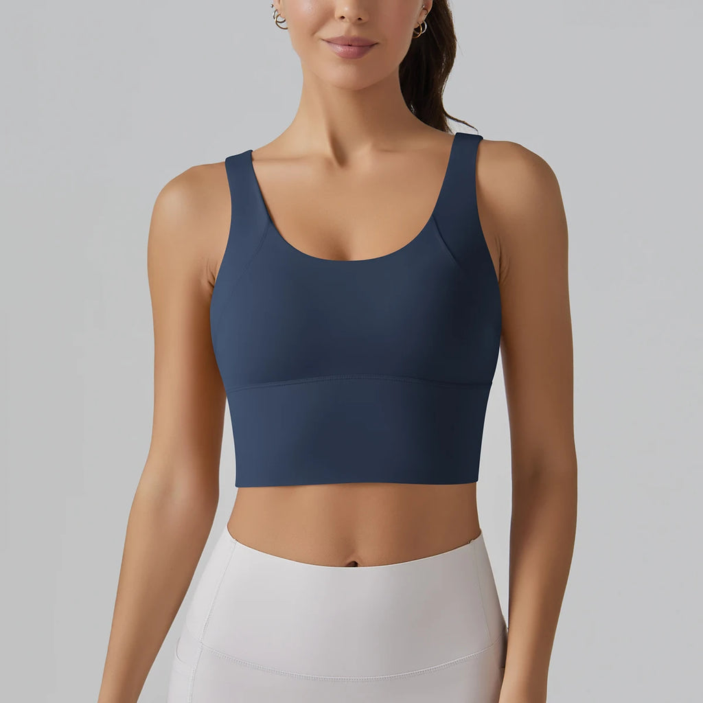 Yoga Bra Underwear Women Summer Shockproof Bra Beautiful Back Sports Running External Wear Training Fitness Yoga Tank Top Bra