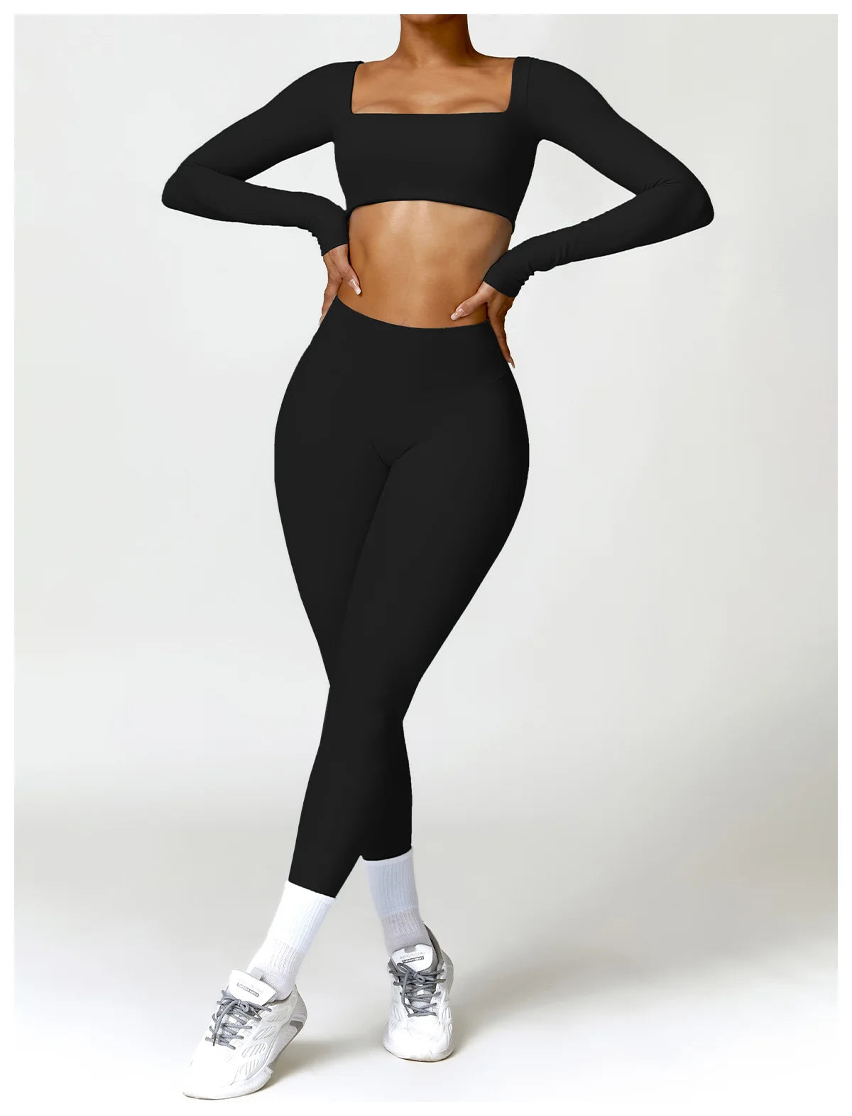 New Yoga Long sleeved Women's Outdoor Running Fitness Wear T-shirt Long sleeved Yoga Shirt Gym Push Up Workout Single Piece Top