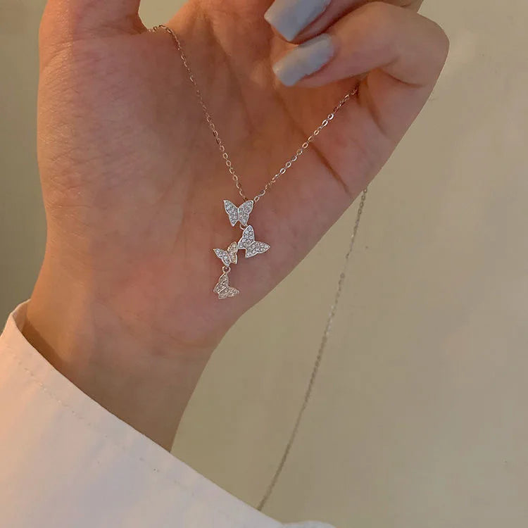 Butterfly Double Layer Clavicle Necklace