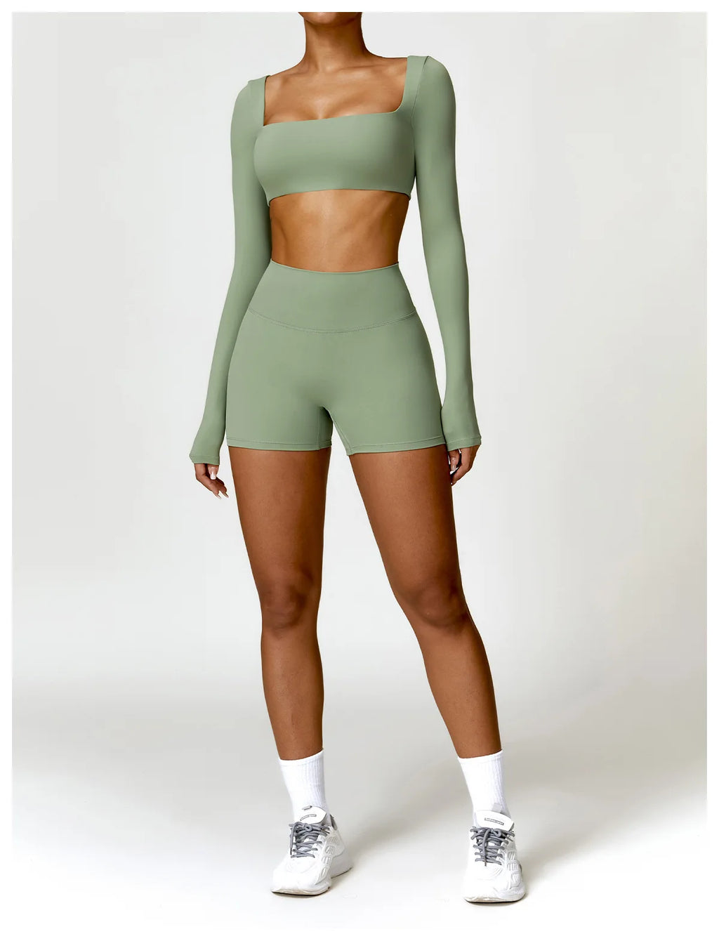 New Yoga Long sleeved Women's Outdoor Running Fitness Wear T-shirt Long sleeved Yoga Shirt Gym Push Up Workout Single Piece Top