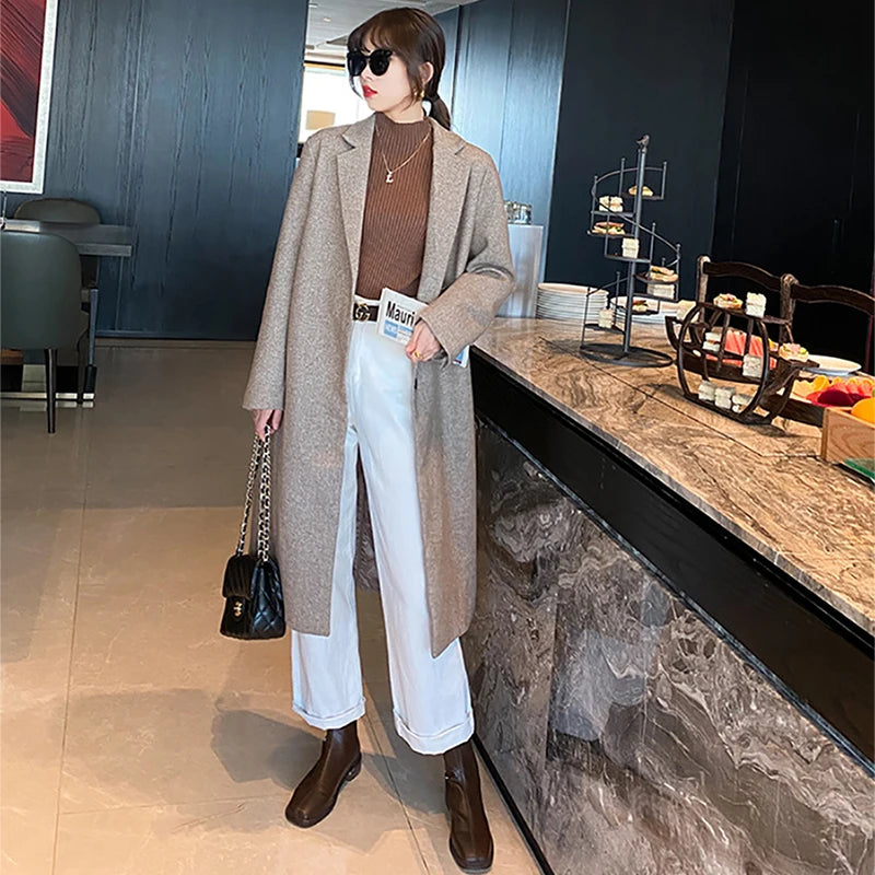Slim Turtleneck Long-Sleeve Knit Top